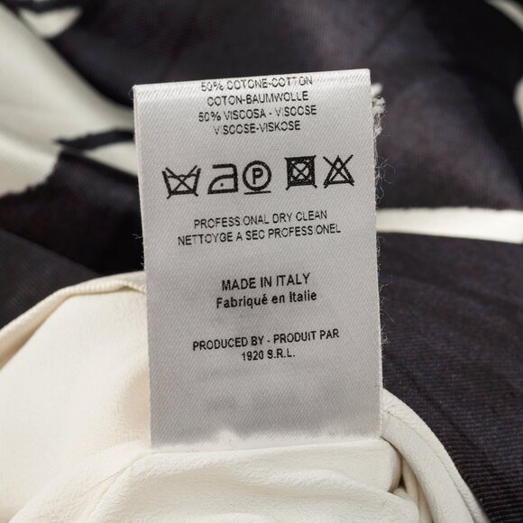 Aquilano Rimondi SS/13 Runway White & Black Multi-Pattern Silk Dress - Picture 14 of 14